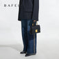 BAFELLI Crocodile-Grain Leather Flap Bag