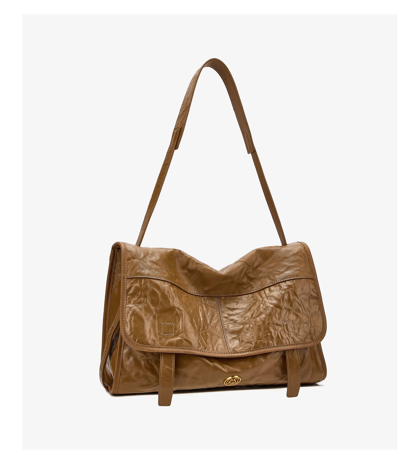 FOXER Wrinkled Genuine Leather Women's Crossbody Bag
