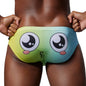 SEOBEAN Men's Trendy Triangle Underpants Sexy Tight Cartoon Style Gradient U Convex Pouch Tight Fit Pants