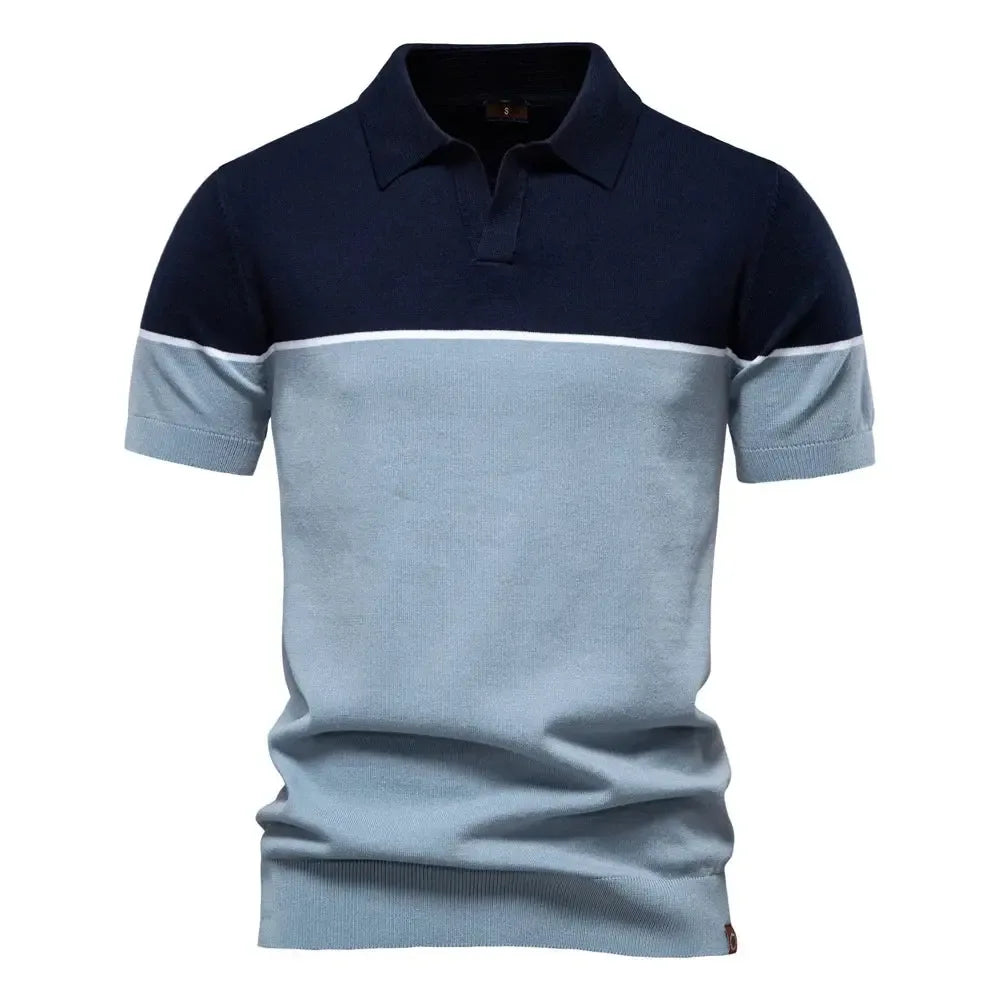 Men's Slim Fit Solid & Striped Polo Shirts - ShopHub