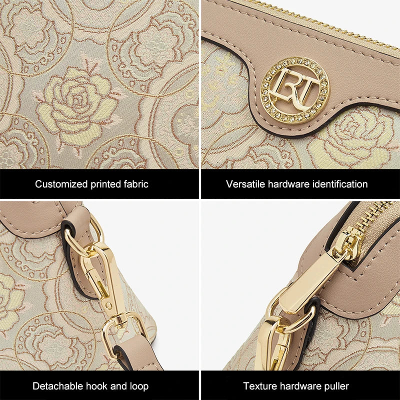 FOXER Chinese Style Embroidery Women Shoulder Underarm Bag