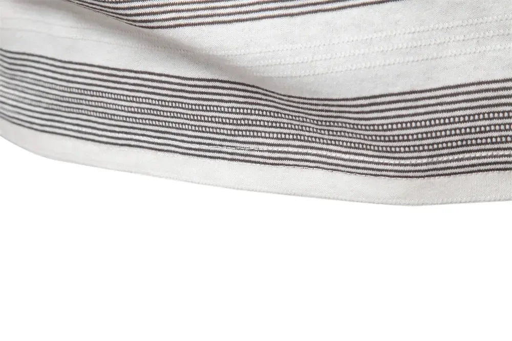 AIOPESON's Striped V Neck Cotton Polo Shirts - ShopHub