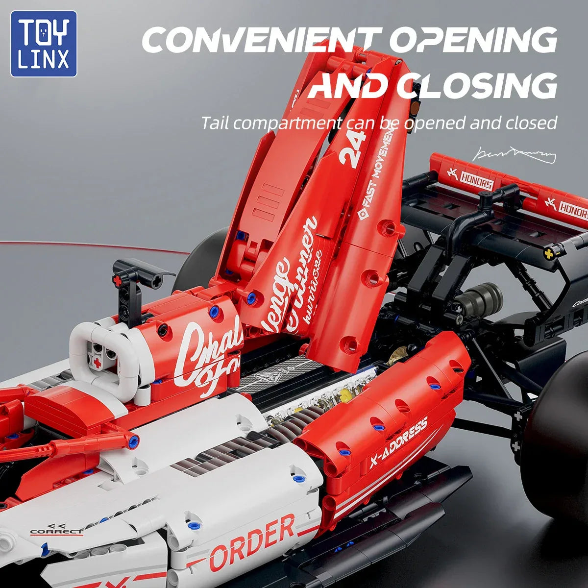 TOYLINX 1768PCS 1:8 F1 Race Cars Building Set - ShopHub