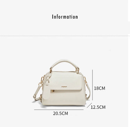 FOXER Elegant Women's Handbag In Genuine White Leather