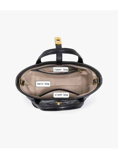 FOXER Vintage Wrinkle Leather Tote Bag
