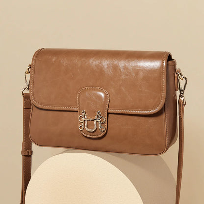 FOXER Split Cowhide Leather Crossbody Bag