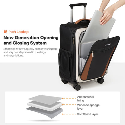 Mixi Compact 20-inch Carry-on Suitcase