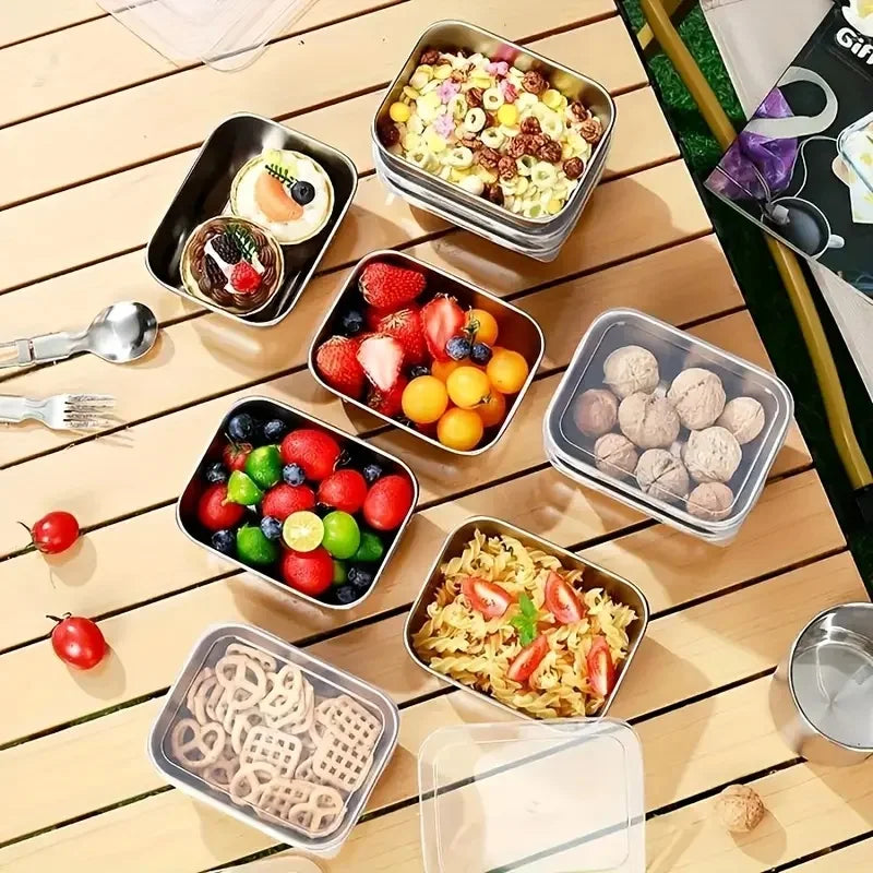 5-Piece Stainless Steel Food Storage Containers