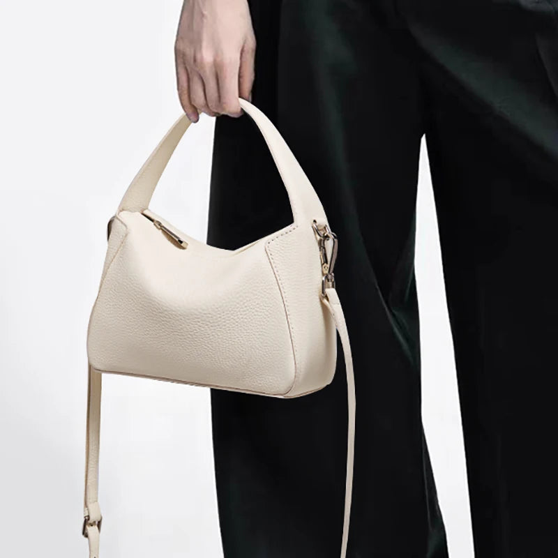 FOXER Lady's Handbag Cow Leather Shoulder Bag Small Size Crossbody Minimalist Style Bag Commute Work High Quality