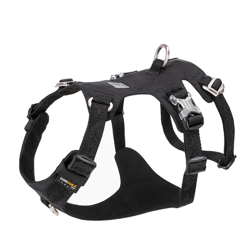 TRUELOVE Pet Nylon Harness Light-weight Double-H Shape Embroidery 5 Adjustable Positions Medium and Large Dog Waterproof  YH1807