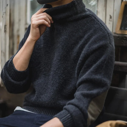 MADEN Patch-Detail Turtleneck Sweater