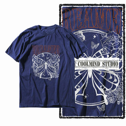 COOLMIND X0114 Winged Whimsy Butterfly Cotton Tee
