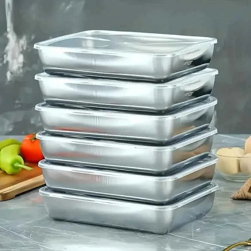 12-Piece Stainless Steel Food Storage Containers