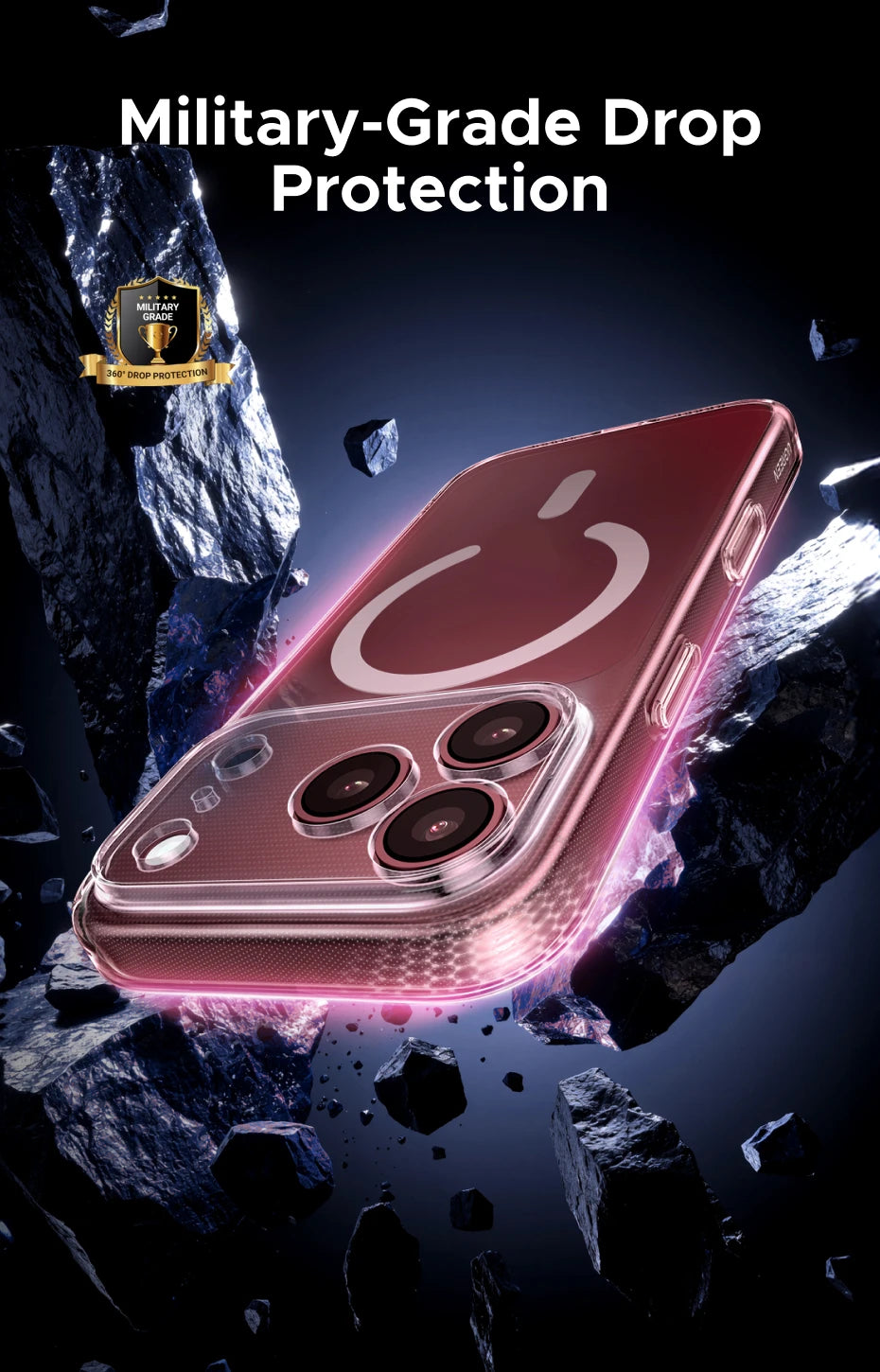 UGREEN Magnetic Case & Glass Screen Protector for iPhone 18 17 16 15 14 Pro Max Case Cover for iPhone 18Pro Macsafe Cases Bundle