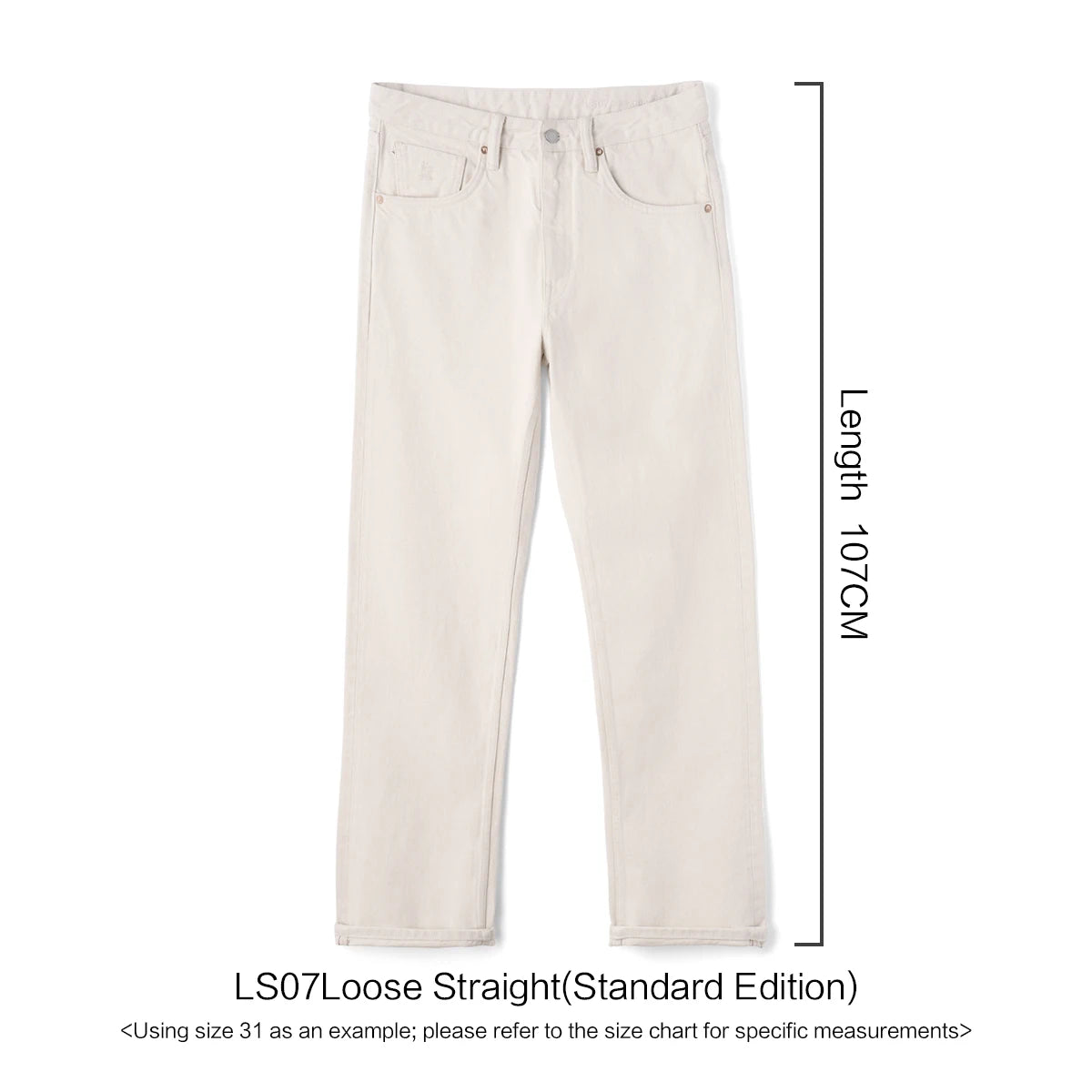 SIMWOOD High Standard 2026 Autumn Winter New Loose Straight 15oz Heavyweight White Selvedge Jeans Men Plus Size Denim Pants
