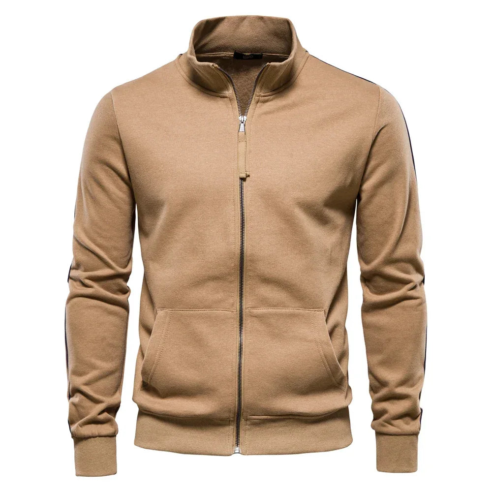 AIOPESON Cotton-Blend Zip-Up Sweatshirts - ShopHub