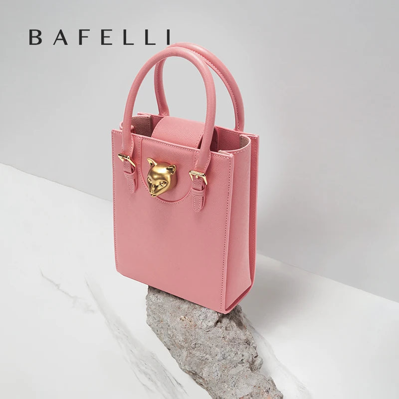 BAFELLI 2026 NEW WOMEN'S HANDBAG CAT LUXURY BRAND DESIGNER ORIGINAL STYLE TRENDING SHOULDER CASUAL BAGS MINI TOTE CROSSBODY