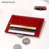 Women's Crocodile Pattern Credit Card Holder Slim Thin Red Minimalist Ladies Wallets with Coin Pocket Bank Cardholder for Women