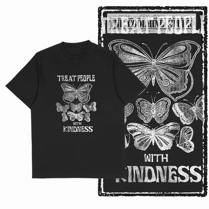 COOLMIND X0111 Butterfly Bliss Graphic Cotton Tee
