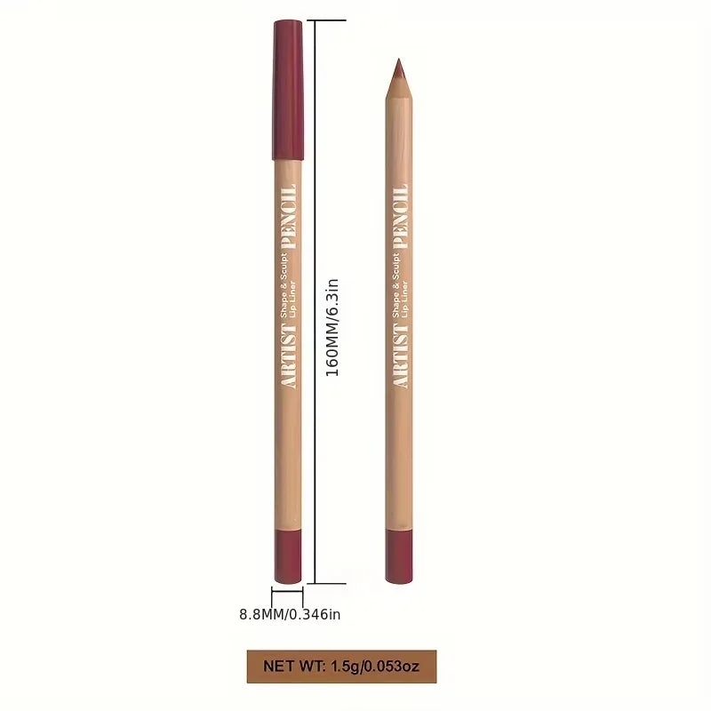 6pcs Velvet Matte Lip Liner Set