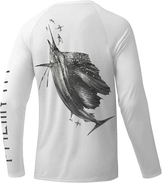 Men's Fishing Hoodie with 3D Printed Sun Protection Suit - Long Sleeved Fishing Top