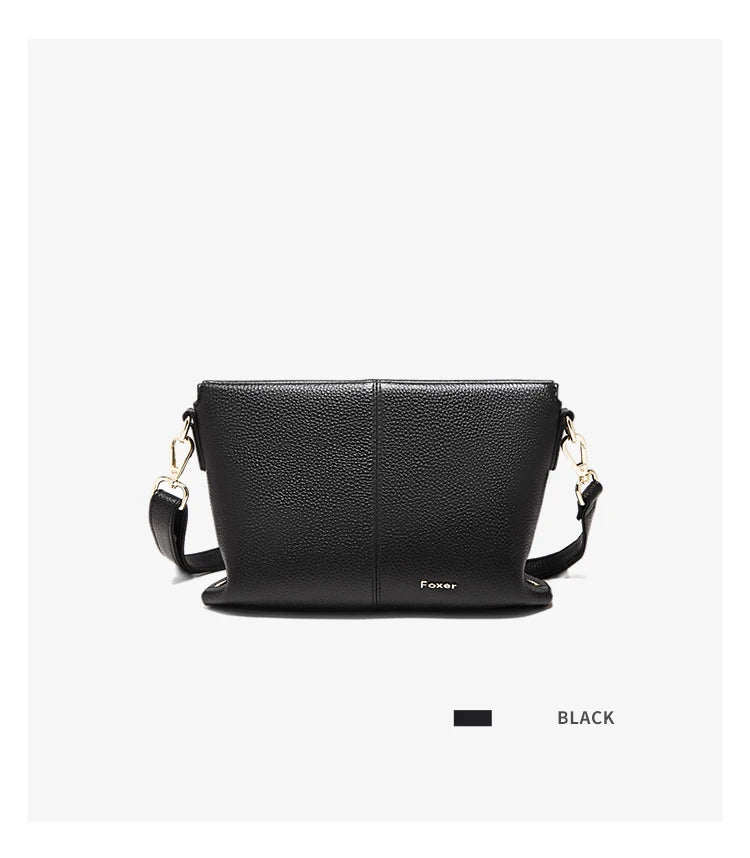 FOXER Lady's Shoulder Bag Cowhide Leather 2026 New Cross Body Bag Commute Work Handbag Casual Cellphone Purse