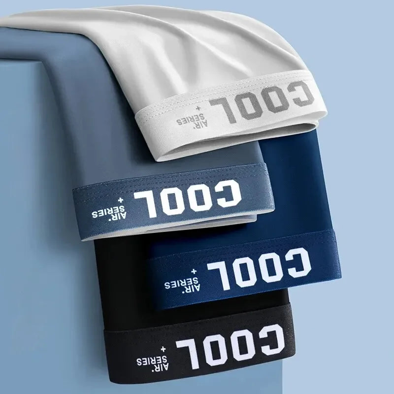 4 Pack Men's Ice Silk Boxer Shorts - ShopHub