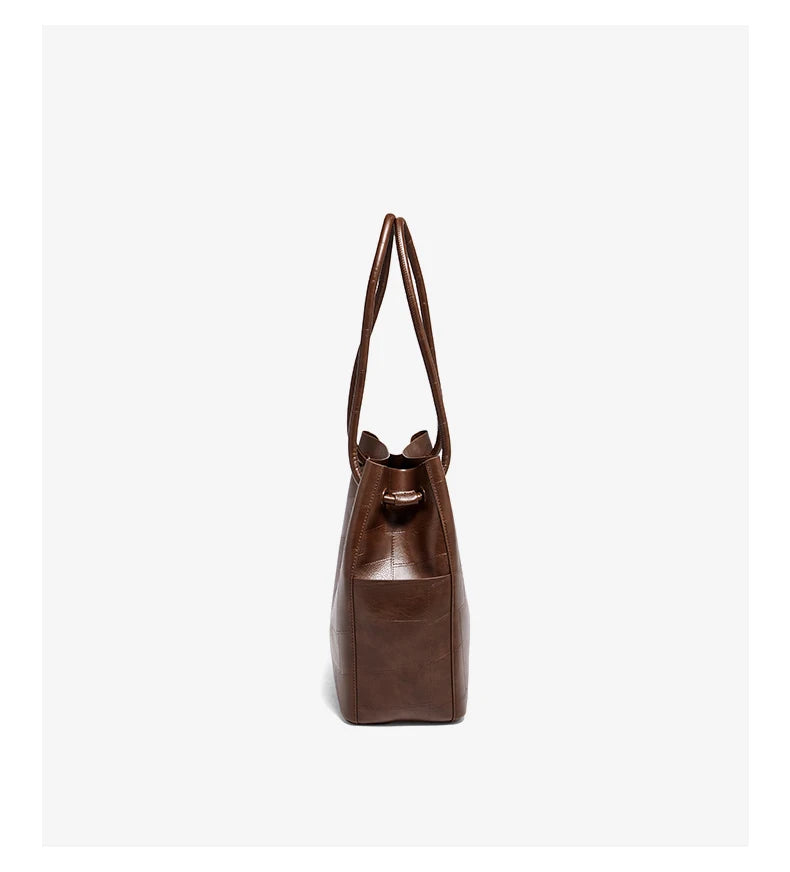 FOXER 2026 Spring New Tote Bag for Women Soft PVC Leather Daily Commute Shoulder Bag Vintage Casual Female Work Handbag