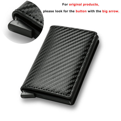 DIENQI RFID Carbon Fiber Card Holder Wallet