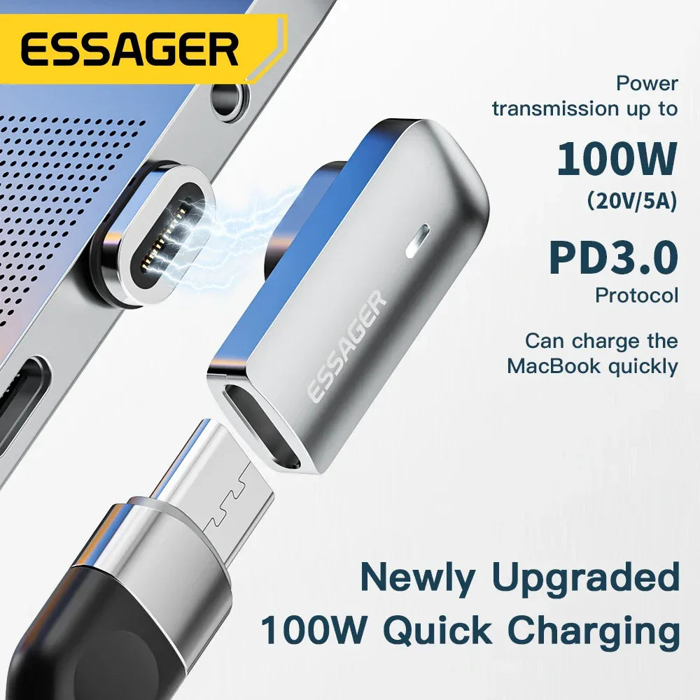 Essager PD 100W Magnetic USB C OTG Adapter - ShopHub