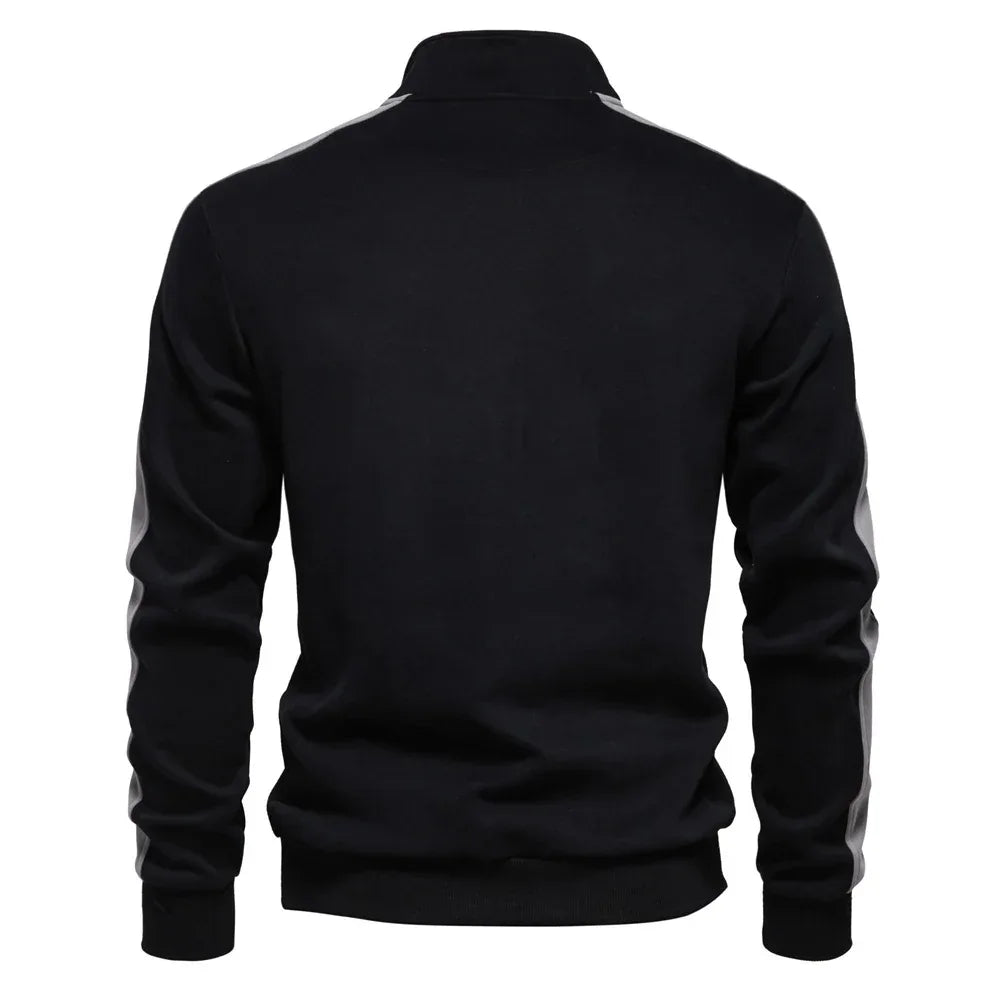 AIOPESON Men's Mock Neck Quarter-Zip Sweatshirts - ShopHub