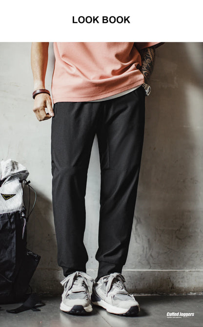 Maden Men's Jeans Retro Quick Dry Mesh Tapered Pants
