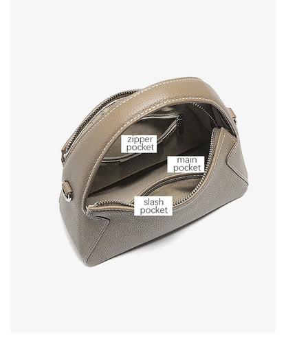 FOXER Lady's Handbag Cow Leather Shoulder Bag Small Size Crossbody Minimalist Style Bag Commute Work High Quality