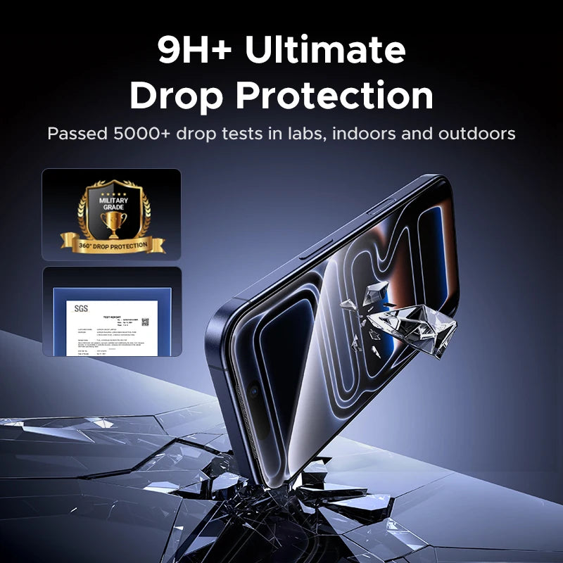 UGREEN Automatic Dust-free Screen Protector for iPhone 17 Pro Max, 16 Pro & More—2 Pack