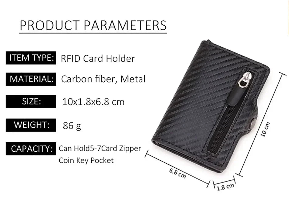 Carbon Fiber Rfid Blocking ID Credit Card Holders