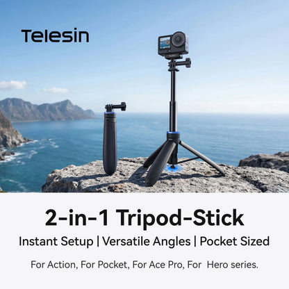 TELESIN Mini Quick Open Selfie Stick Tripod