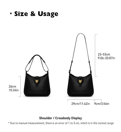 BAFELLI Natural Cattle Leather Bucket Bag