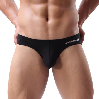 BRAVE PERSON Sexy Men's Briefs Cotton Underwear U Convex Pouch Low Waist