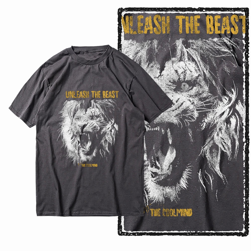 COOLMIND MAV Lion Graphic Cotton Tee