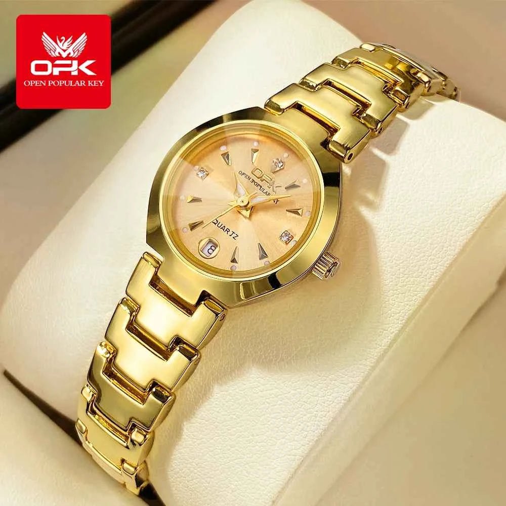 OPK 8105 Unisex Quartz Watch - Original Waterproof Luxury Luminous Design for Men with Single Calendar