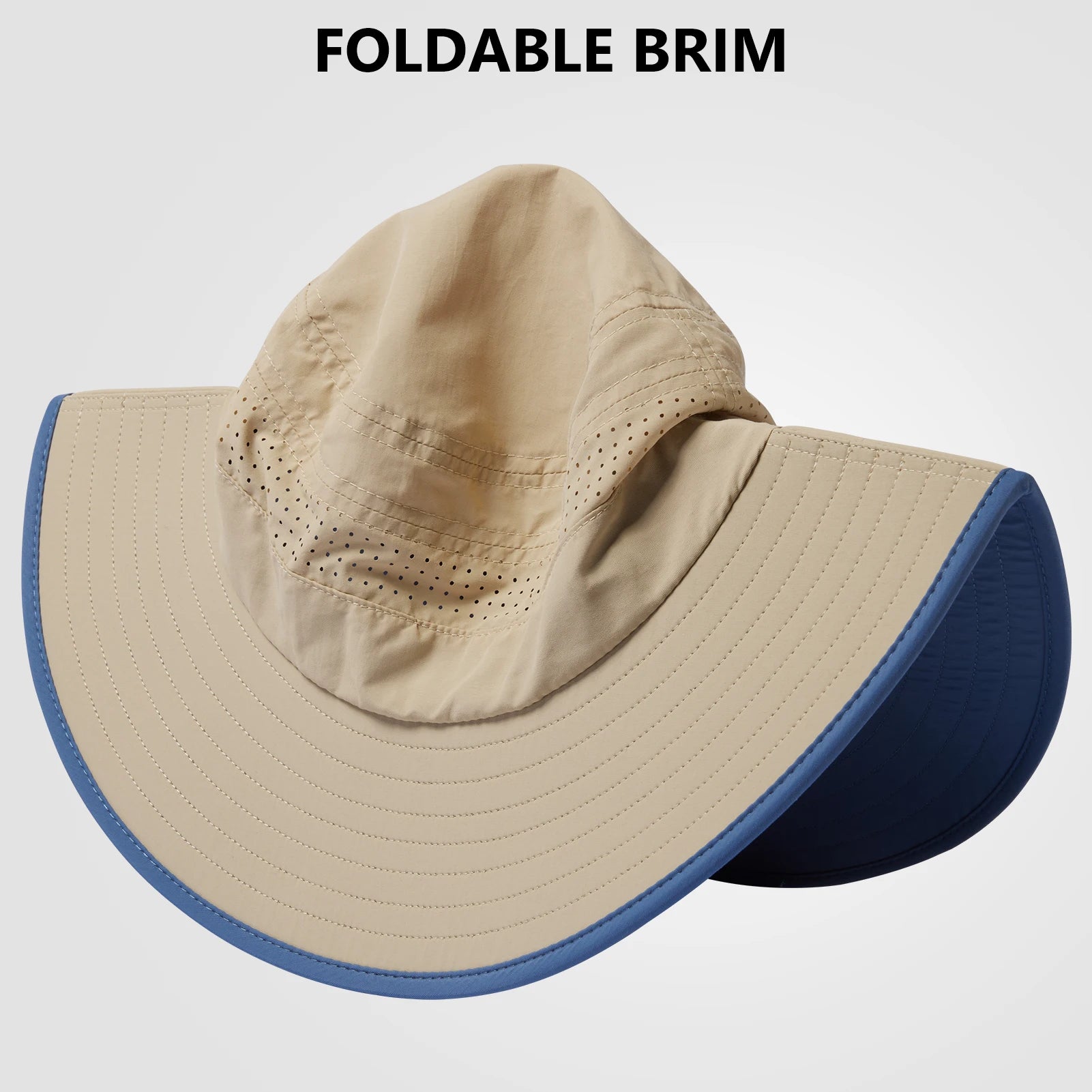UPF 50+ Foldable Birm Water-Resistant Sun Bucket Hat
