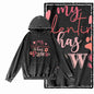 Vintage Dog Graphic Acid-Washed Black Hoodie