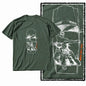 G11 Army Green Streetwear 100% Cotton Car Theme Printed Men's T-shirt | Big Size Cool Vintage O-neck Men's Tee Tshirt