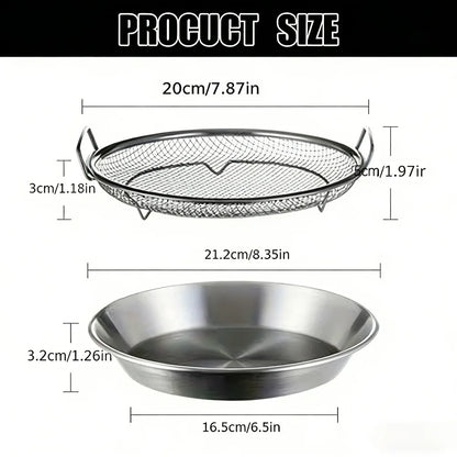 Stainless Steel Oil Filter Tray with Handle, 20cm Strainer Basket for Frying