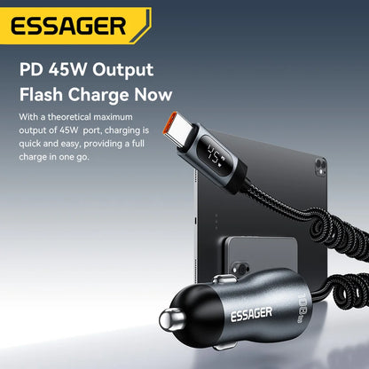 Essager 108W Car Charger USB-C & USB-A Ports