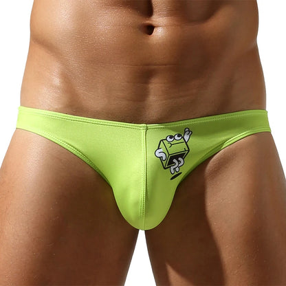 SEOBEAN Men's Cartoon Briefs - Low-Rise Sexy Bikini Shorts in Multiple Colours for Comfortable Underpants