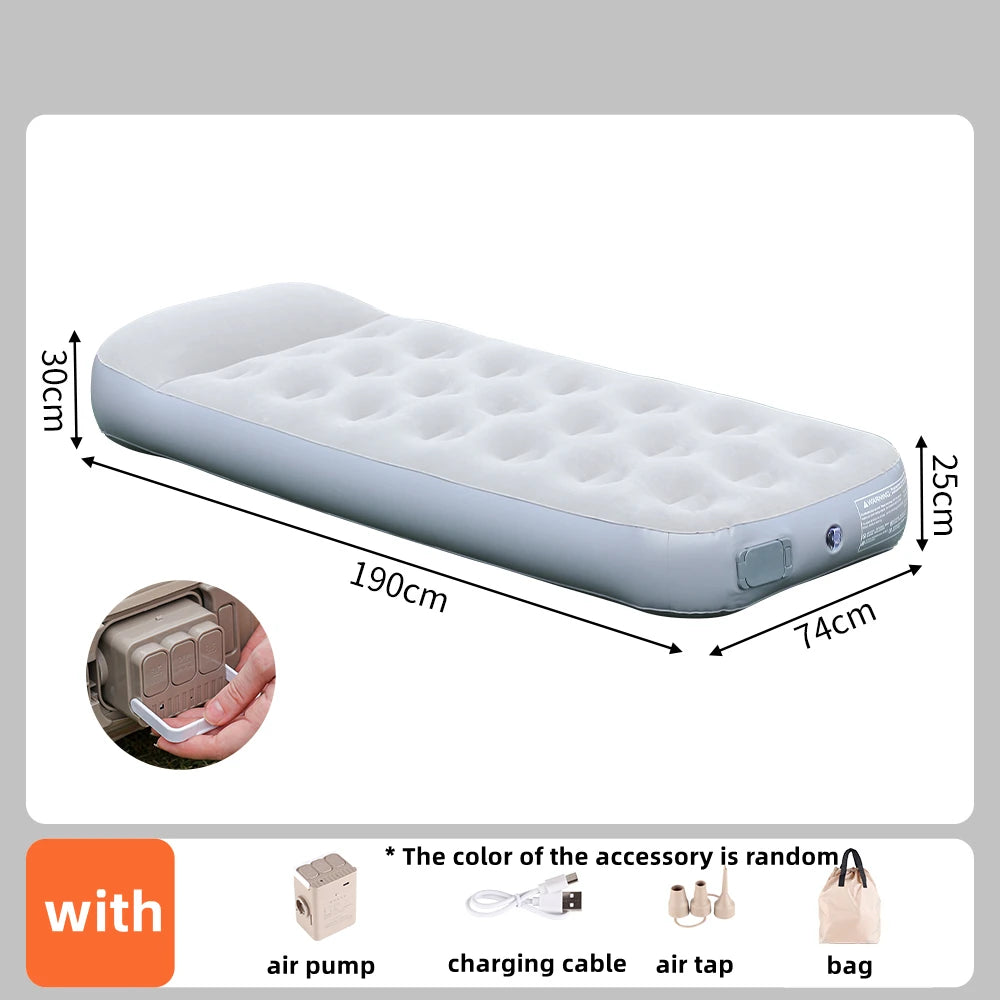 AZULBLANCO PVC Flocked Inflatable Mattress