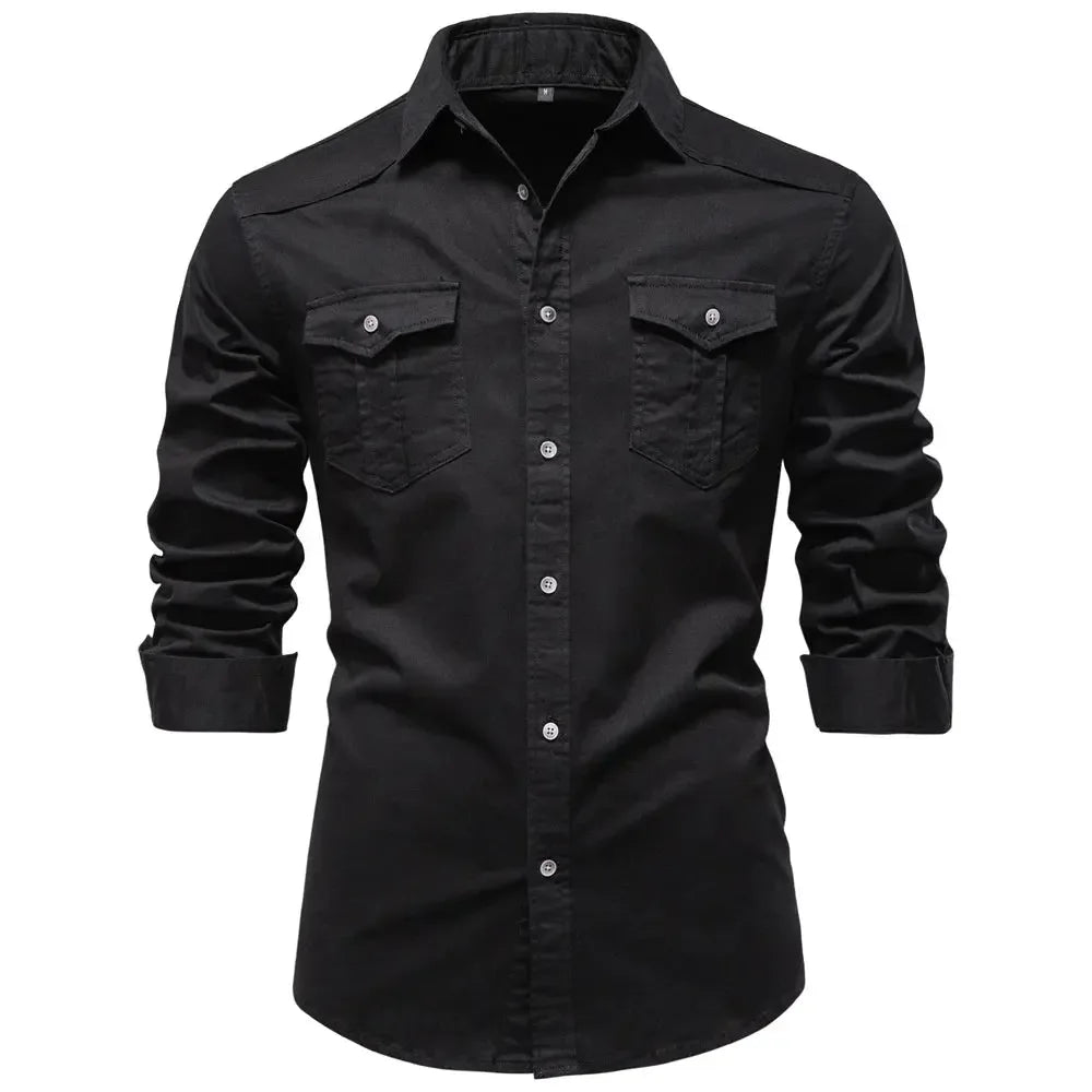 AIOPESON Business Cotton Pocket Shirts - ShopHub