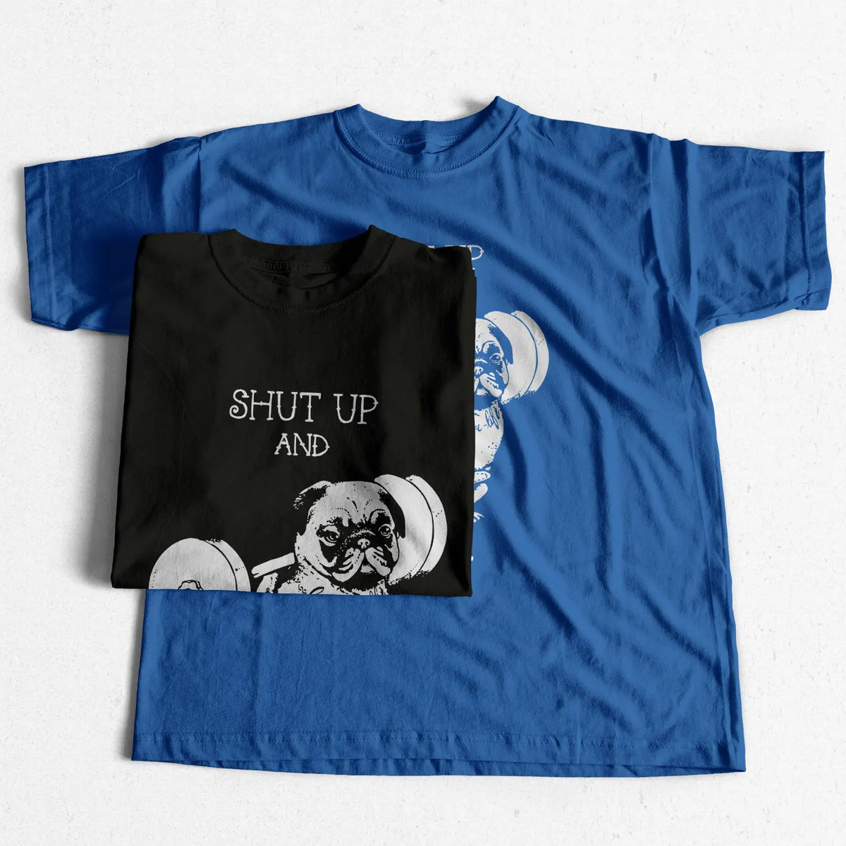 COOLMIND PU0117A Go Home or Go Hard Pug Cotton Tee
