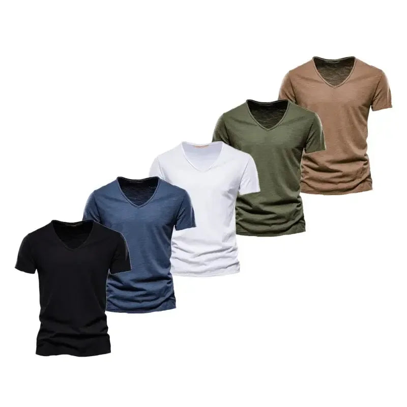 AIOPESON 5 Pack 100% Cotton T-Shirts - ShopHub